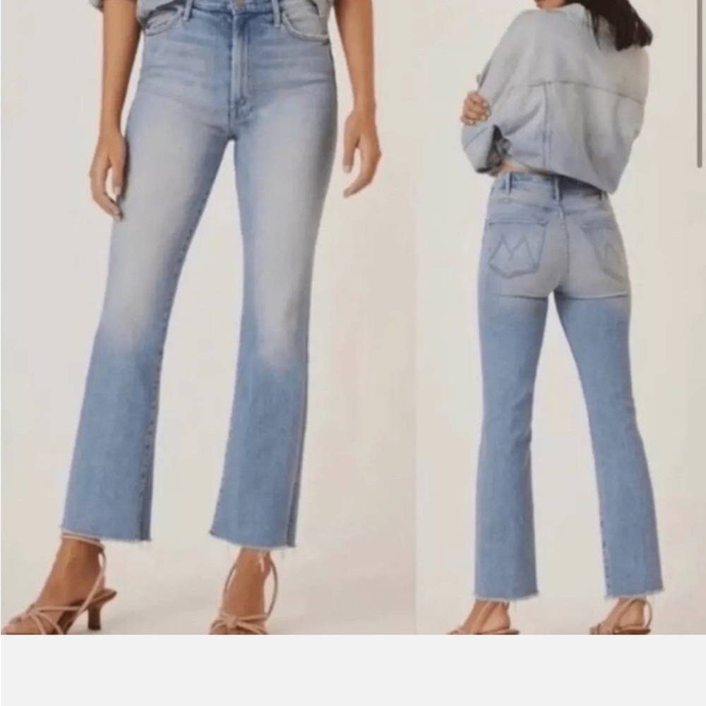 “Mother” the hustler ankle fray jeans